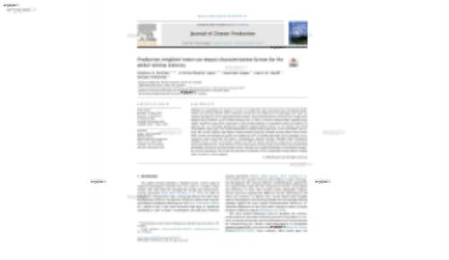 Production weighted water use impact characterisation factors for the global mining industry